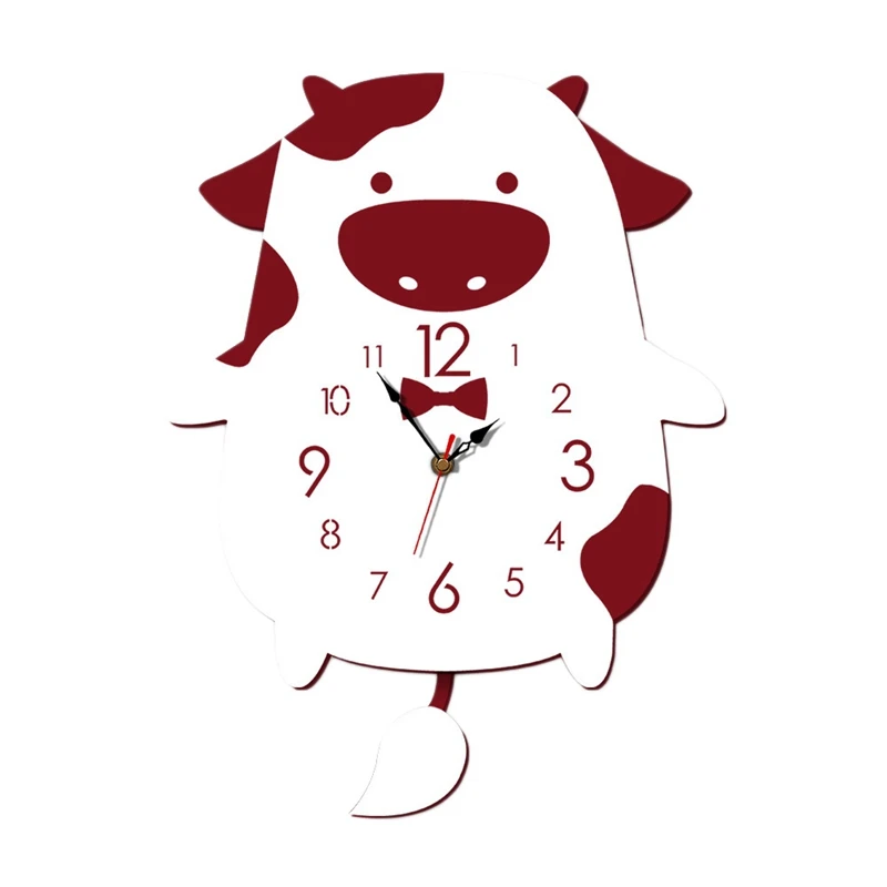

Wall Clock For Children Mute Animal Modeling Decoration Pendulum Cartoon Children's Room Kindergarten Decoration