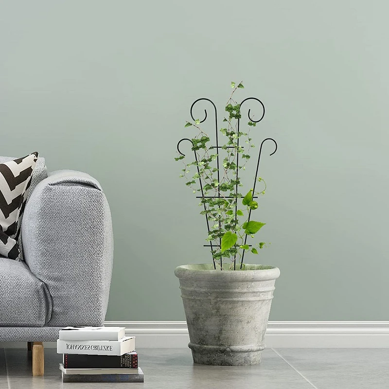 Металлический каркас для вьющихся растений, поддерживающая железная конструкция для цветов, листьев, стержень для кадки и поддержки внутри помещения, аксессуары для сада.