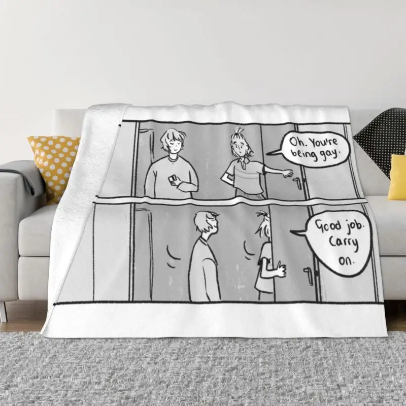 

Heartstopper TV Series Blanket Soft Fleece Spring Warm Flannel Nick Charlie LGBT Throw Blankets for Sofa Office Bed Bedspread