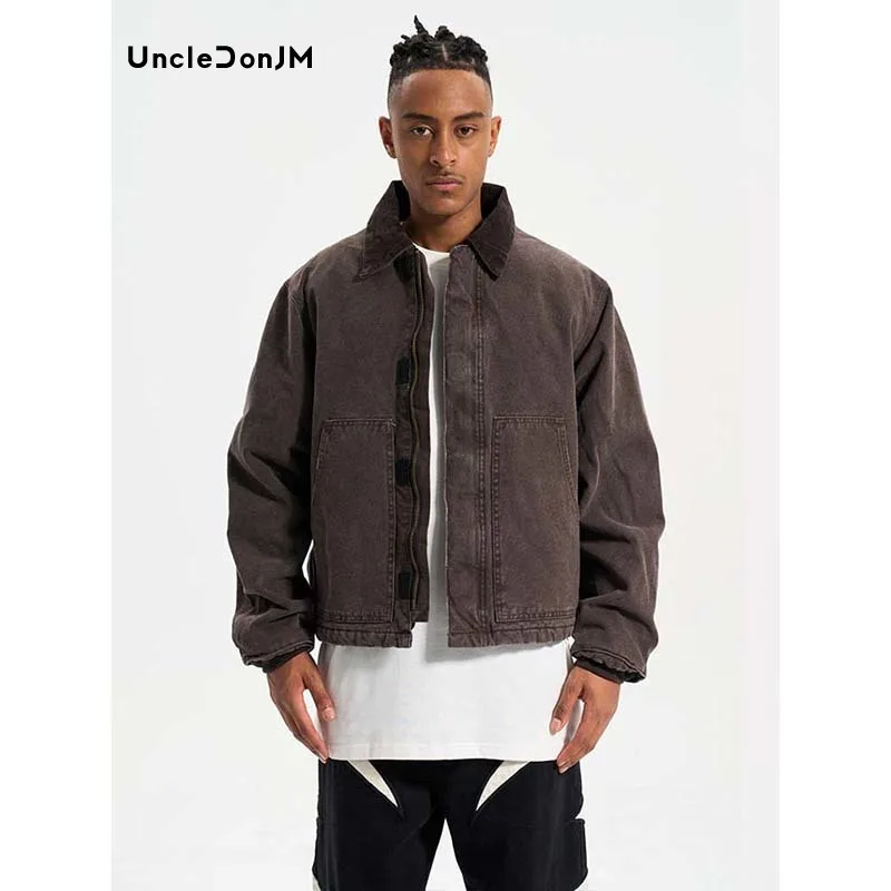 

UncleDonJM Vintage Shacket Winter Jacket Men Streetwear Retro Jackets for Men Detroit Jacket 3 Colour Pick