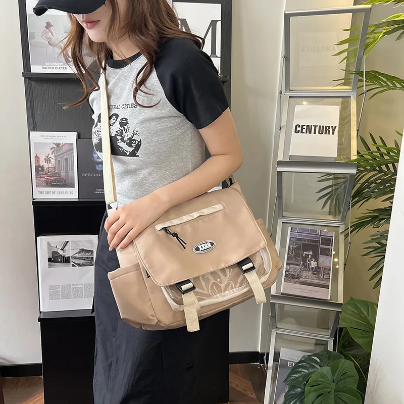 Повседневная универсальная вместительная сумка через плечо в японском стиле для