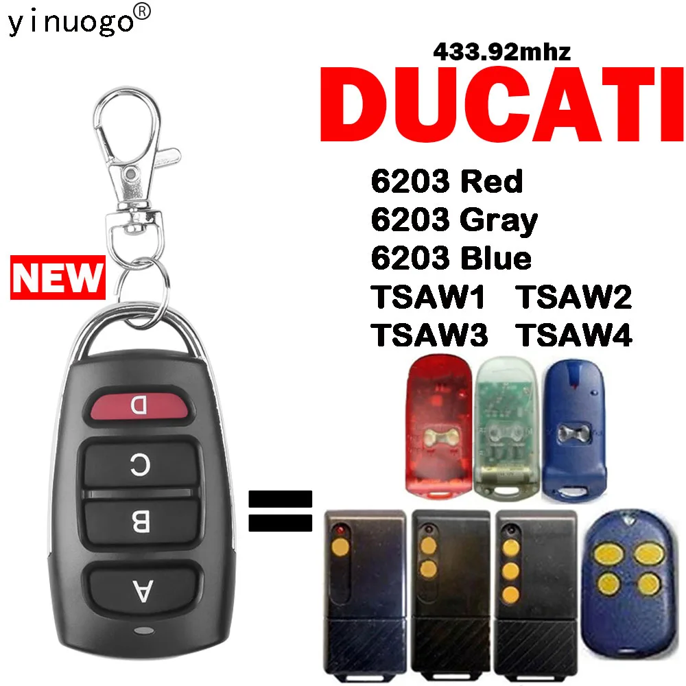 

DUCATI Gate Remote Control 6203 DUCATI TSAW1 TSAW2 TSAW3 TSAW4 Garage Door Command Controller Wireless Transmitter 433.92MHz