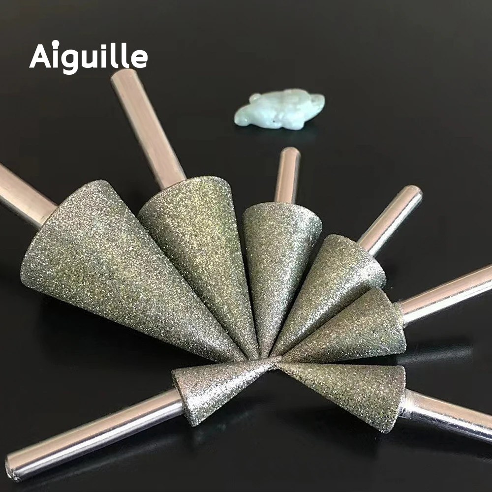 Aiguille 30 градусов 80 #   Алмазная шлифовальная точка Каменные рабочие точки Алмазные шлифовальные заусенцы Пилинг-точка для обработки камня и металла (art.: 3920ccd048243) - 3920ccd048243