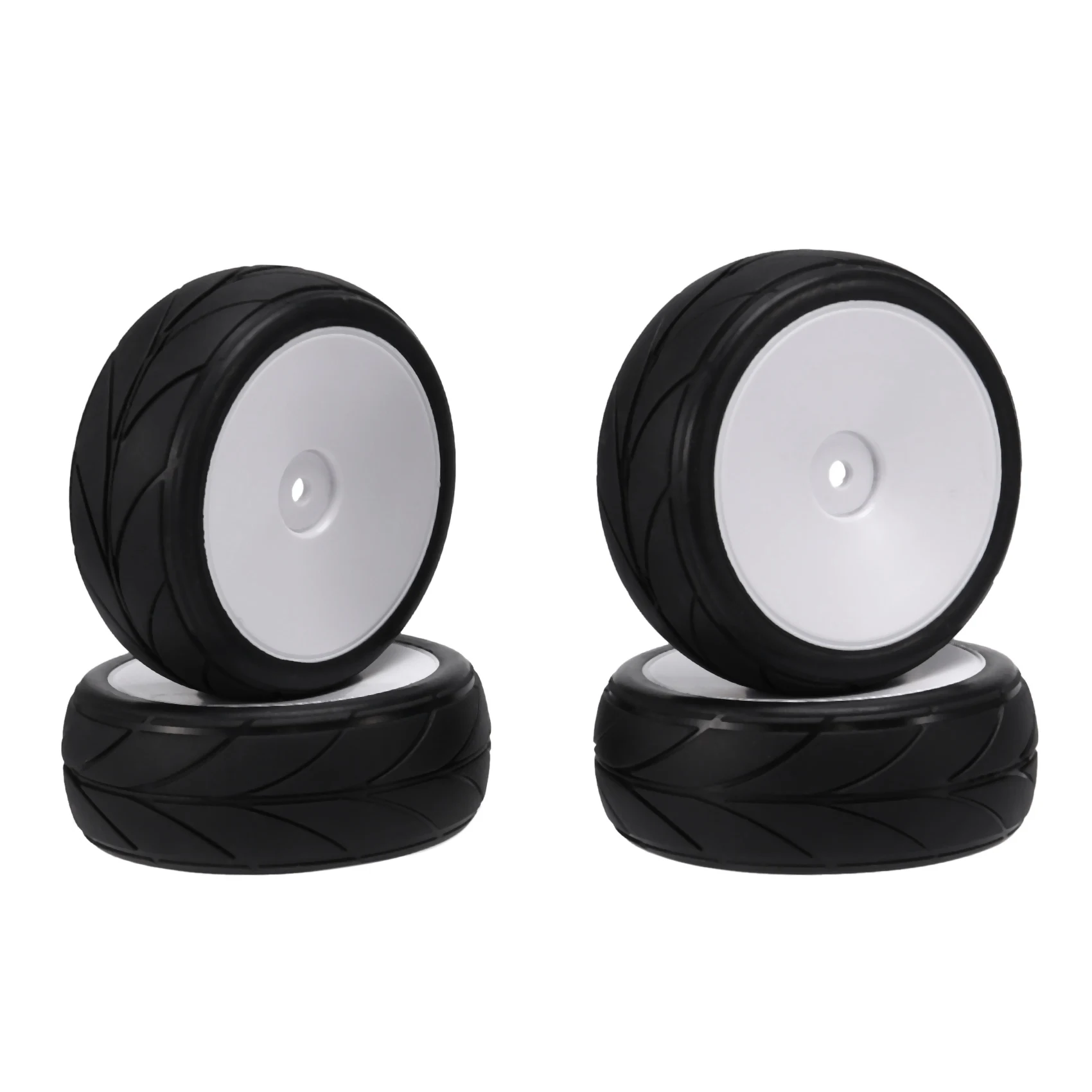 

4Pcs On-Road Car Rubber Tire Wheel Tyre for HSP HPI Tamiya Sakura D5 Kyosho TT01 TT02 XV01 1/10 RC Car Upgrades Parts