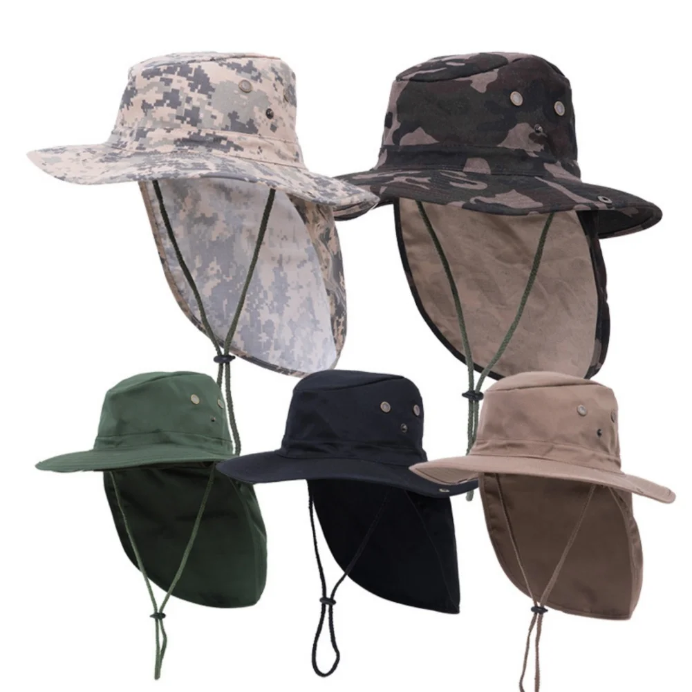 

Wide Brim Neck Flap Fishing Sun Hat UV Protection Neck Cover Sun Protect Cap Fishing Cap for Travel Camping Hiking Boating
