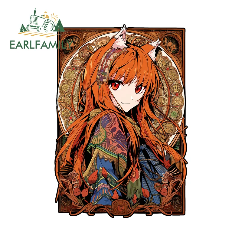 

EARLFAMILY 13 см × 9 см голографическая тема волка ретро стиль автомобильные наклейки персональные аниме наклейки водостойкий солнцезащитный крем защита двери автомобиля