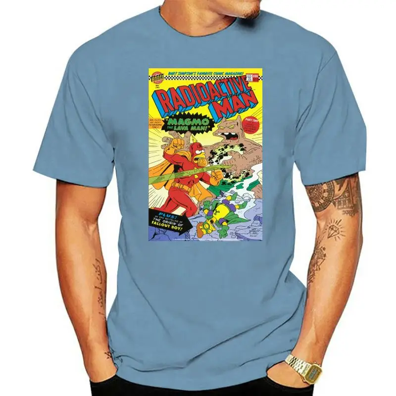 

Official The Harajuku Streetwear Shirt Mens Radioactive Man T Shirt Homer Comic Duff Beer New Merch