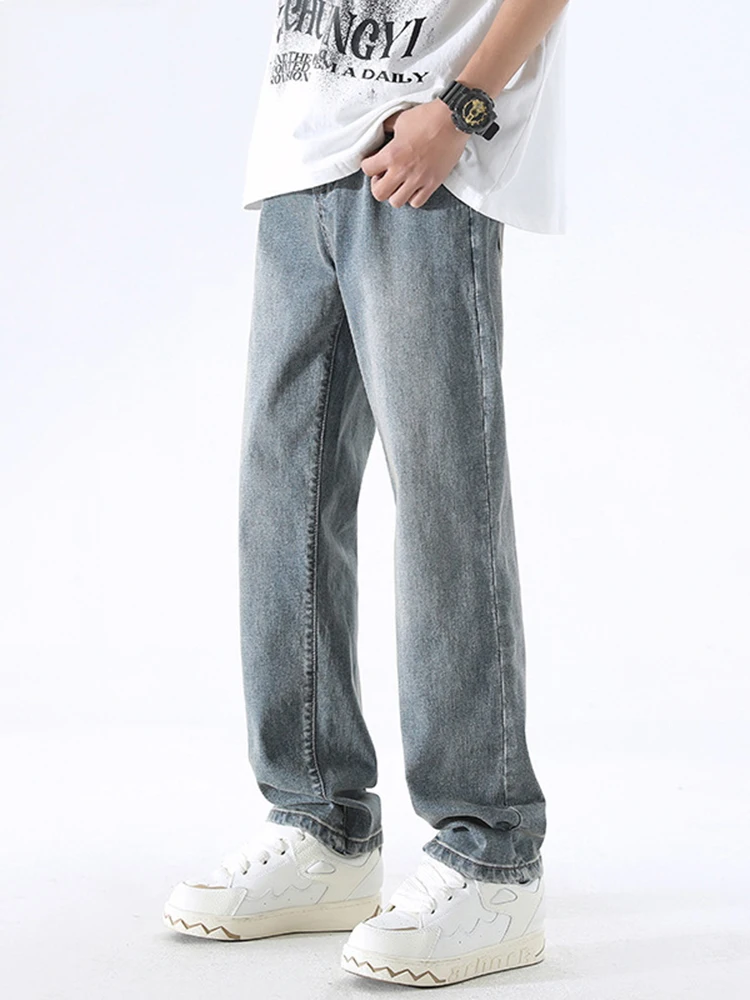 Men's Loose Jeans High Street Vibe Trend Brand American Teen Casual Pants Baggy Wide Leg Pants Y2k Jeans Brand Men's Clothing