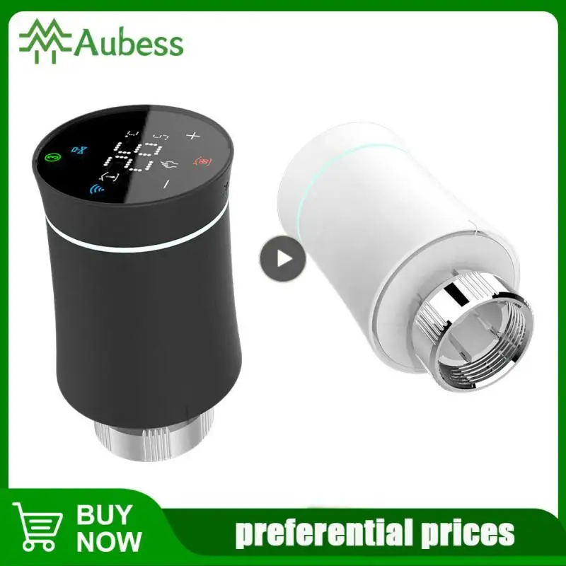 

TRV ZigBee 3.0 Tuya New Radiator Actuator Valve Smart Programmable Thermostat Temperature Heater Alexa Voice Control