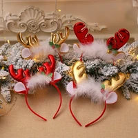 christmas headbands for children santa elk antlers headband baby diadem elf ears horns new year hair accessories