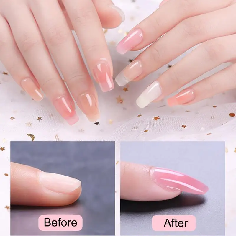 

Poly Nail Gel Kit Nail Art Tool Poly Extention Gel Set With Lamp Clear Camouflage Color Nail Tip Form Crystal UV Gel Slice Brush