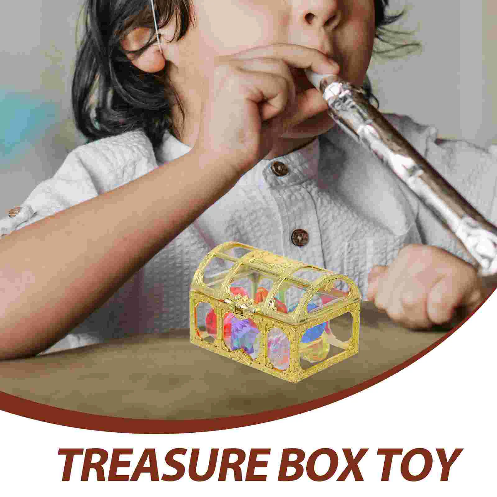 Реквизит для игрушек с драгоценными камнями фото пиратский сундук сокровищами