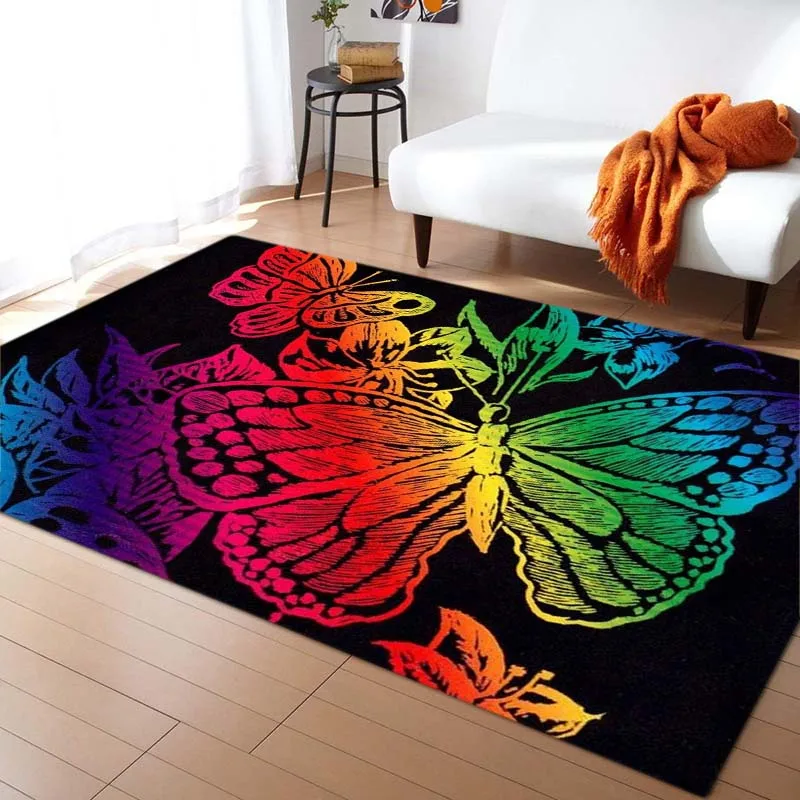 

Butterfly patterned printed carpet Modern and fashionable printed living room carpet bedroom decor rugs for bedroom carpets