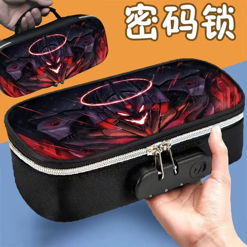 EVA No. 1 Футляр для карандашей мальчиков с кодовым замком Neon Genesis Evangelion канцелярская