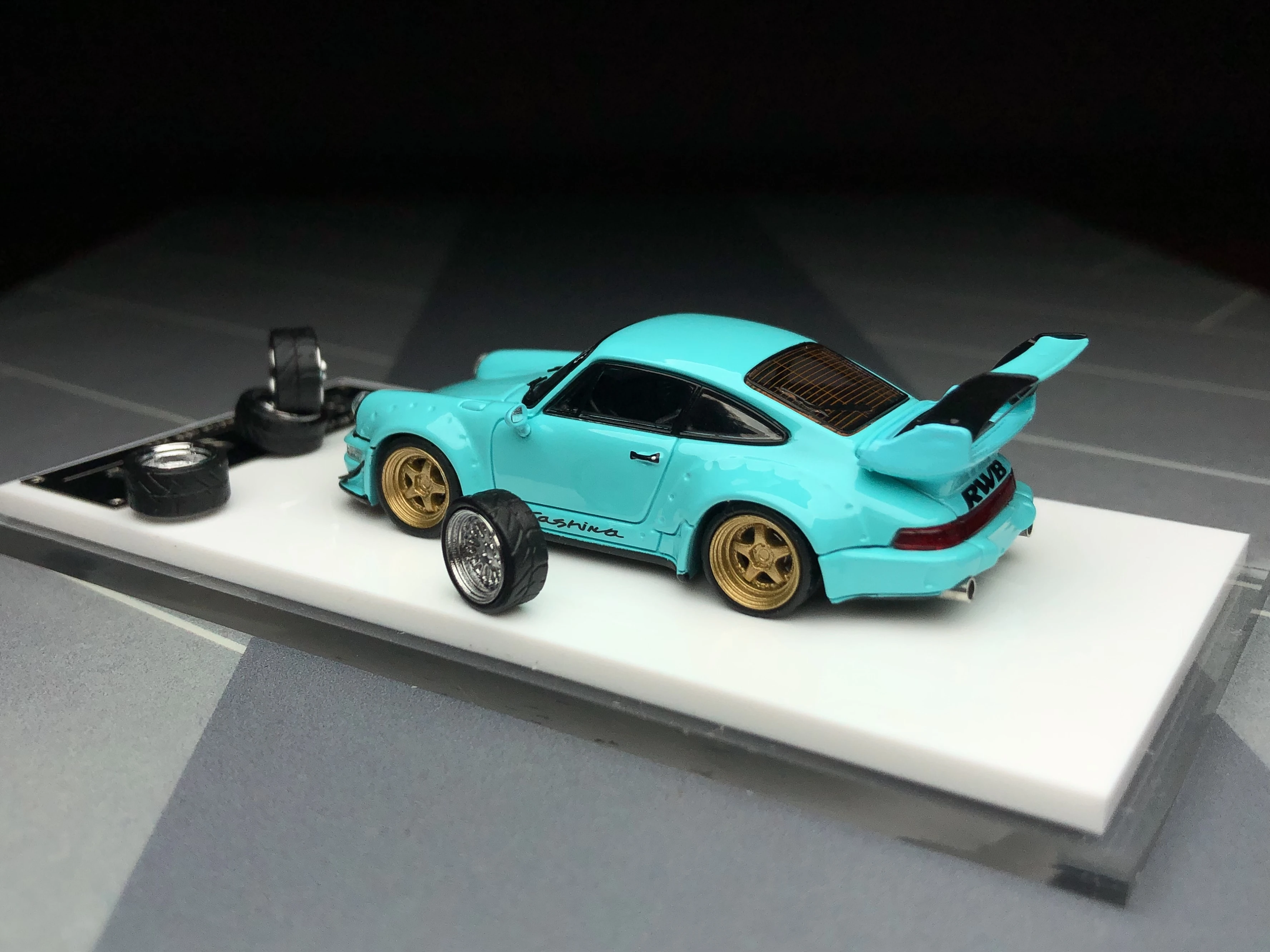 FS 1:64 Fast Speed Blue RWB 974 гоночная спортивная модель литая под давлением металлическая