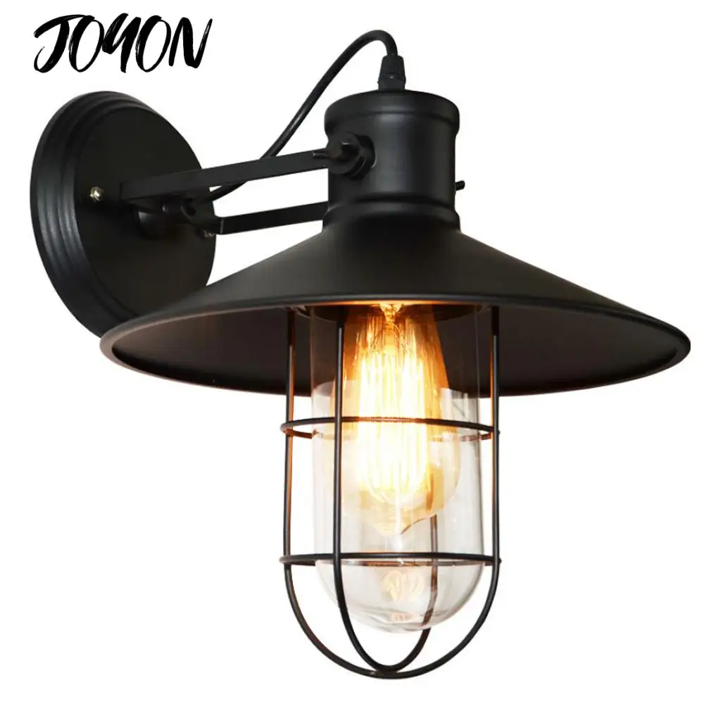 

Vintage Industrial LED Cage Wall Light Loft Wall Lamps Vintage Lamp Shade E27 Cafe Bar Adjustable Sconce Lights Lighting