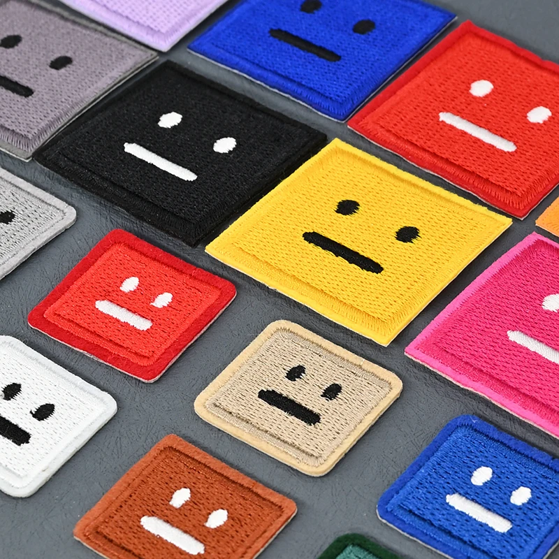 без выражения вышивка патчи аппликация ткани пришить ткань покер лицо для одежды