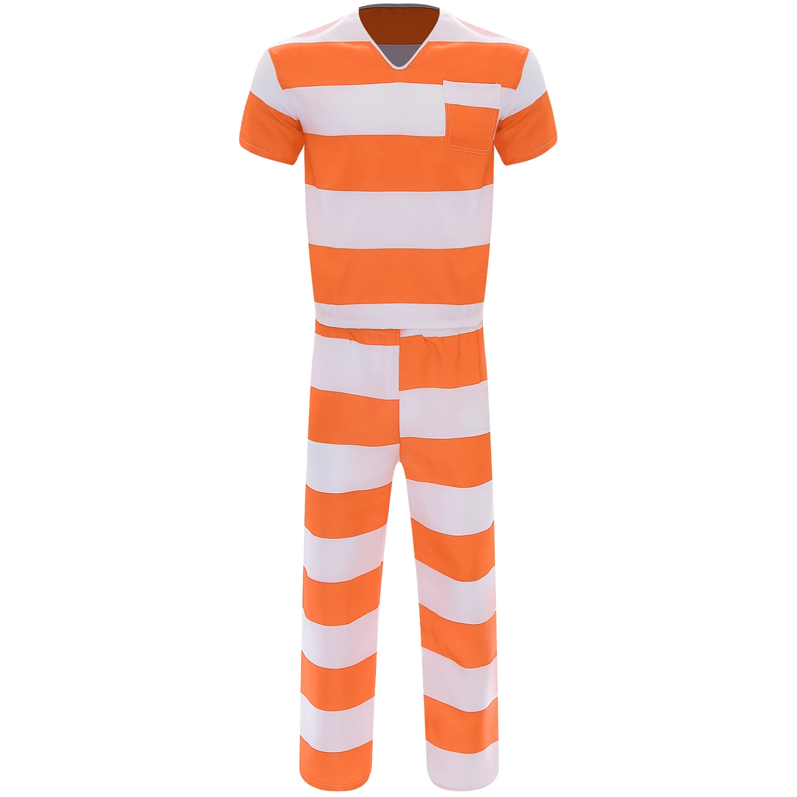 Мужская униформа Jailbird для осужденных костюмы на Хэллоуин полосатая рубашка с