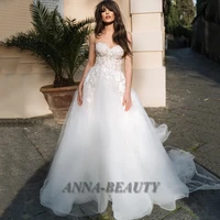 anna princess a line sweetheart wedding dresses sparkly appliques backless sweep train vestidos de novia brautmode customised