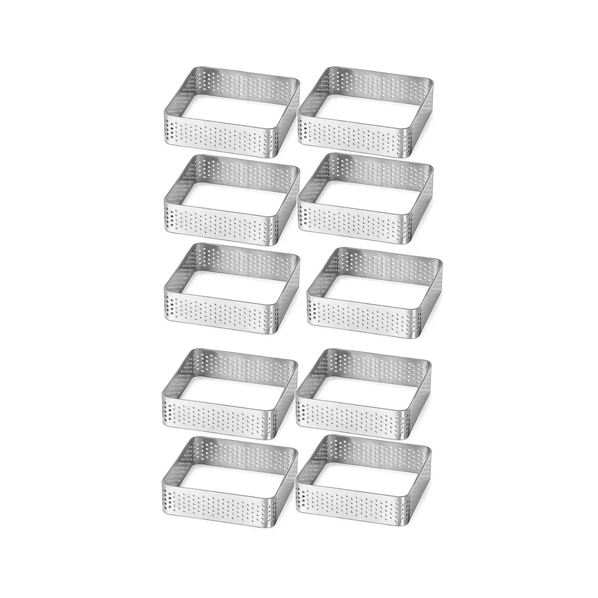 

10 шт., перфорированные кольца для торта из нержавеющей стали