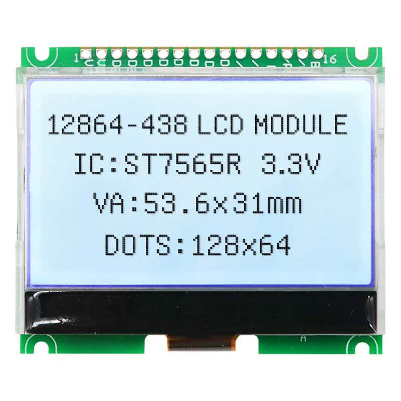 Фото 12864-438LCD и LM6029 ЖК-экран 12864COG матричный последовательный порт параллельный порт ЖК-экран ST7565R 3,3 В №1