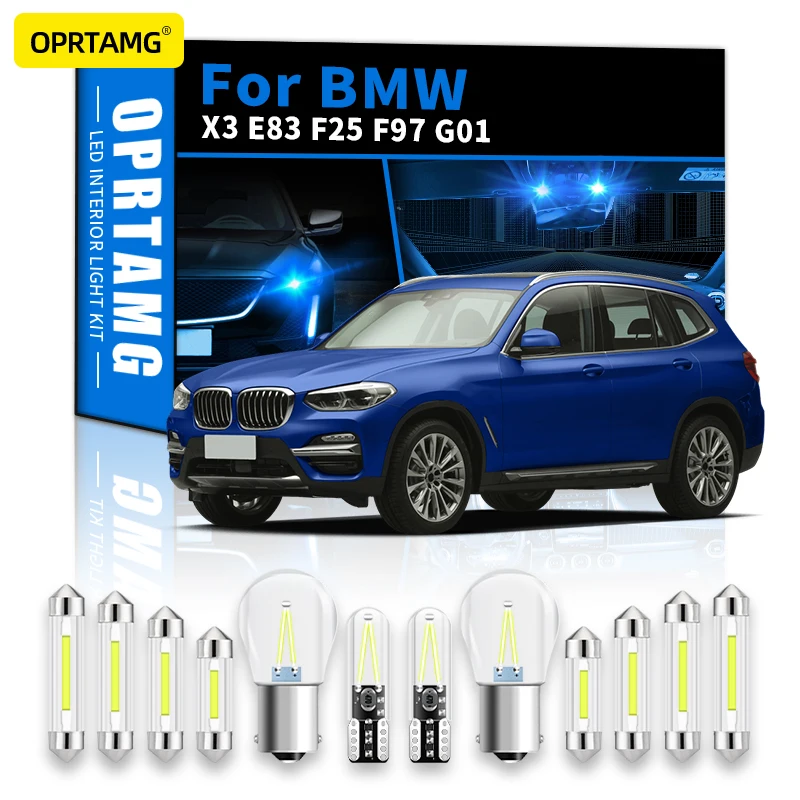 

Автомобильная светодиодная лампа OPRTAMG T10 W5w для интерьера автомобиля, лампа для чтения для BMW X3 E83 F25 F97 G01 2002-2022, купольная гирлянда, автомобиль...