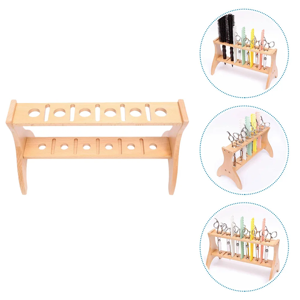 

Деревянные полки для хранения, вертикальная стойка для ножниц салона, держатель для машинки для стрижки, Парикмахерская 30x14 см, стилист с несколькими слотами