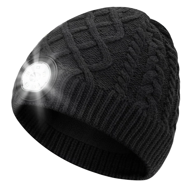 

Шапка-бини со светодиодной подсветкой и фонариком, подарок для мужчин, женщин и мужчин для бега