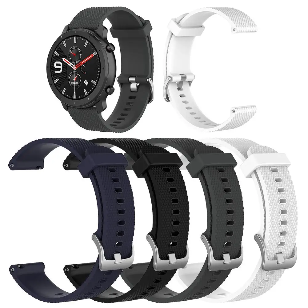 

Soft Silicone Watch Band Bracelet Wrist Strap Non-toxic Skin-friendly and Comfortable Replacement for Amazfit GTR 47mm L