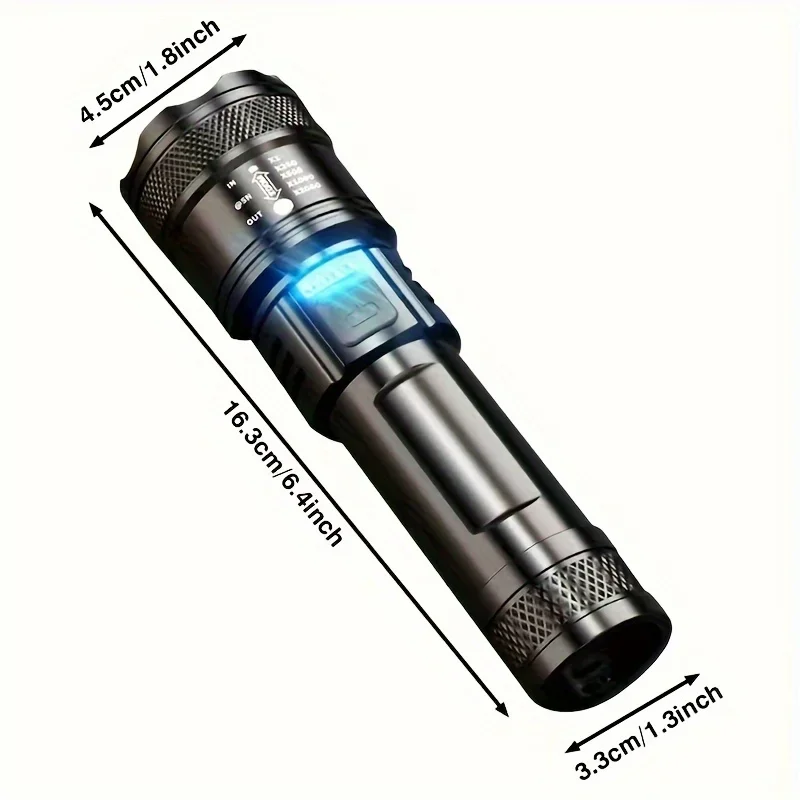

Портативный тактический фонарь Telescopic Zoom USB rechargeable
