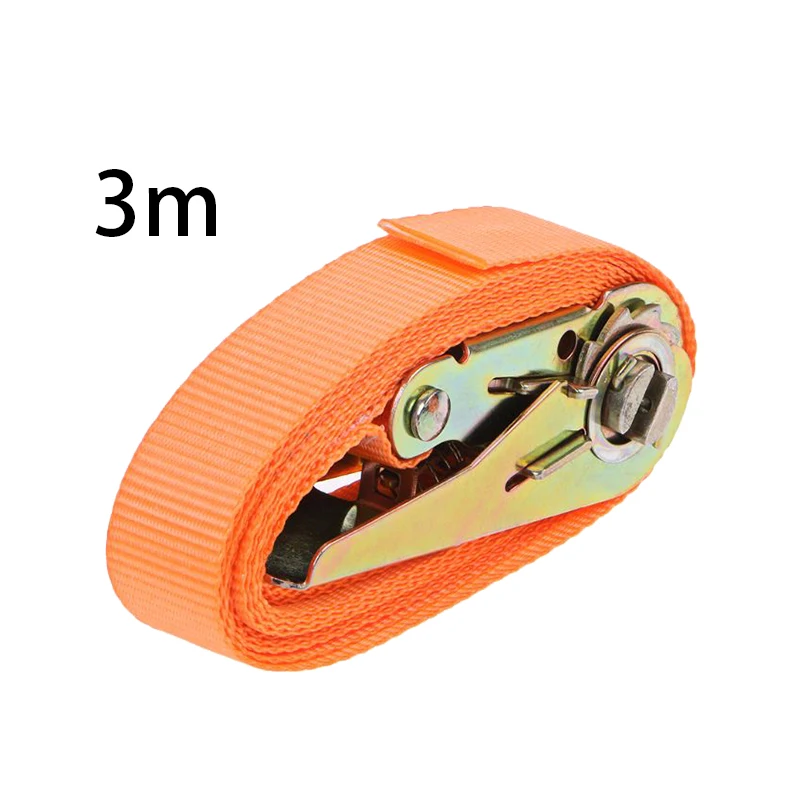 3/4/6M Ratchet Tensioner Belts Heavy Duty Tie Down Cargo Strap Luggage Lashing Strong Strap Belt With Metal Orange Buckle images - 6