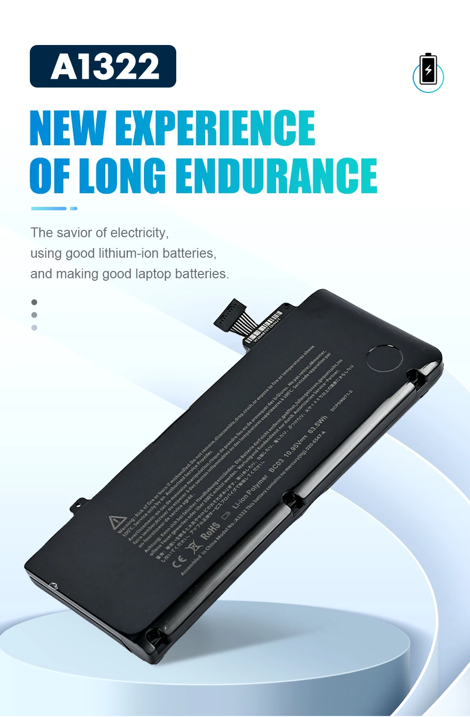 Новый аккумулятор для ноутбука A1322 APPLE MacBook Pro 13 дюймов A1278 (2009-2012 годов) MB990 MB991 MC700
