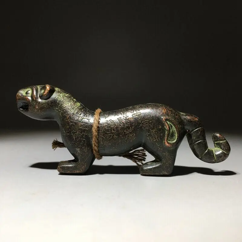 Антикварная коллекция полностью медный талисман с тигром Янлинга пара рук из