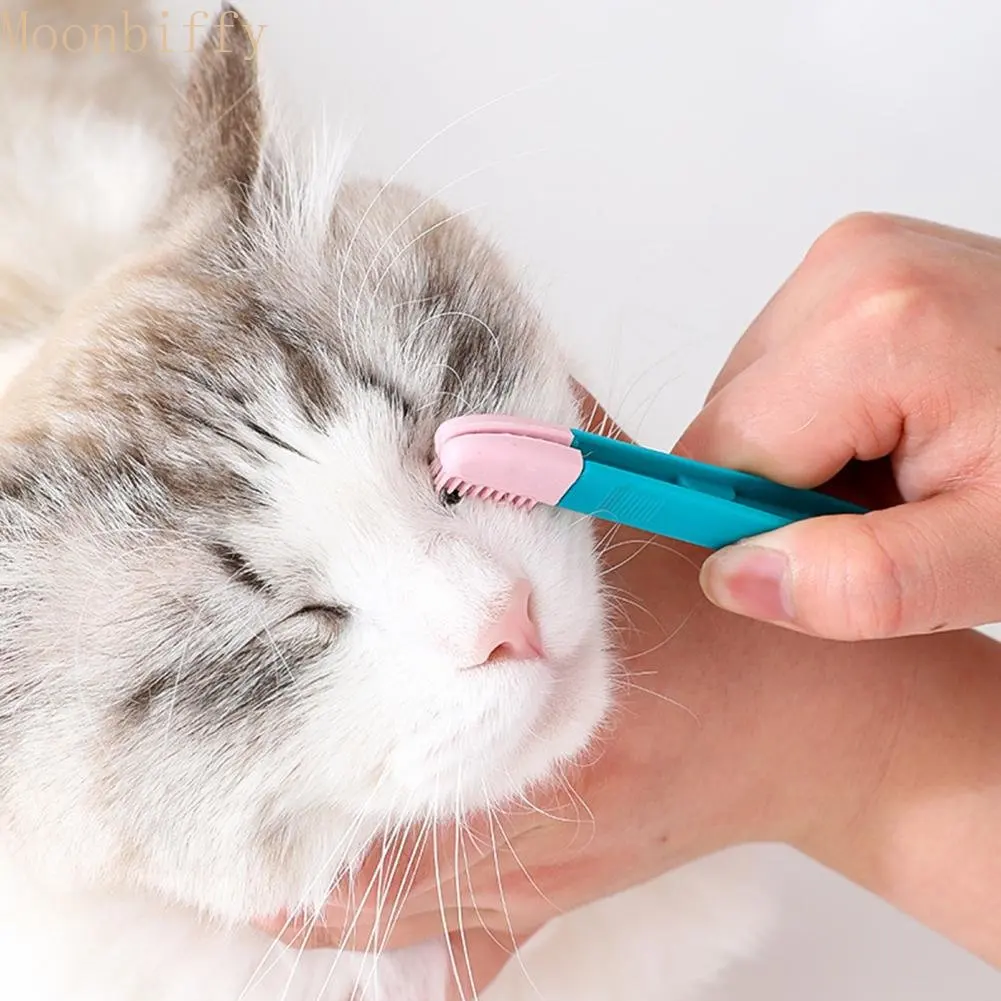 

Kitten Eye Rub Handheld Cat Eye Wipe Eco-Friendly Rub Eyes Poo Brush Cleaning Reusable Buckle Design Pet Comb Tear Stain Brush