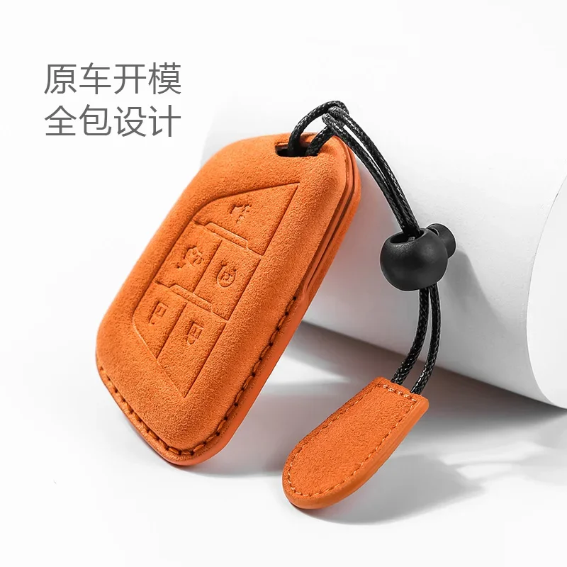 Кожаный чехол для автомобильного брелока Cadillac Escalade CT4 CT4-V CT5 XTS CT6 C8 GMC Yukon 2021 2022