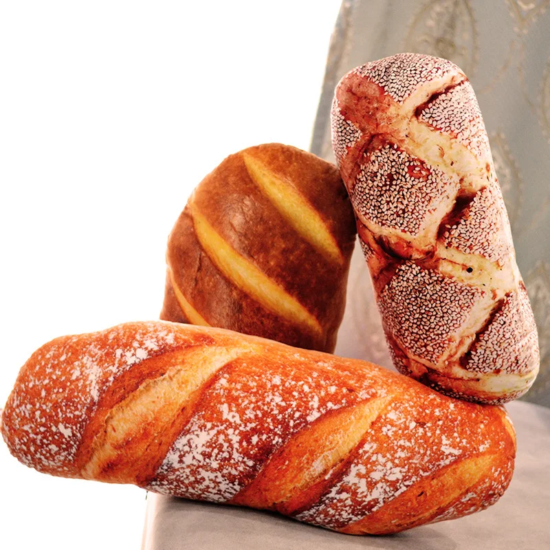 Bread Pillow Butter Bread Cushion Baked Food Pillow Soft Stuffed Backrest Toy Food Nap Cushion Food Pillow