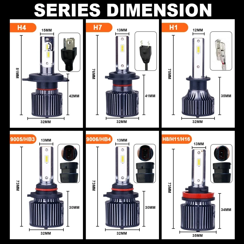 OSRAM LED H1 H4 H7 H11 Оригинальная лампа для фар H8 H16 9012 HIR2 HB3 HB4 Противотуманная фара 27 Вт