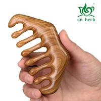 cn herb massage comb head meridian comb sandalwood ladies special household thickened wide tooth comb massage head therapy