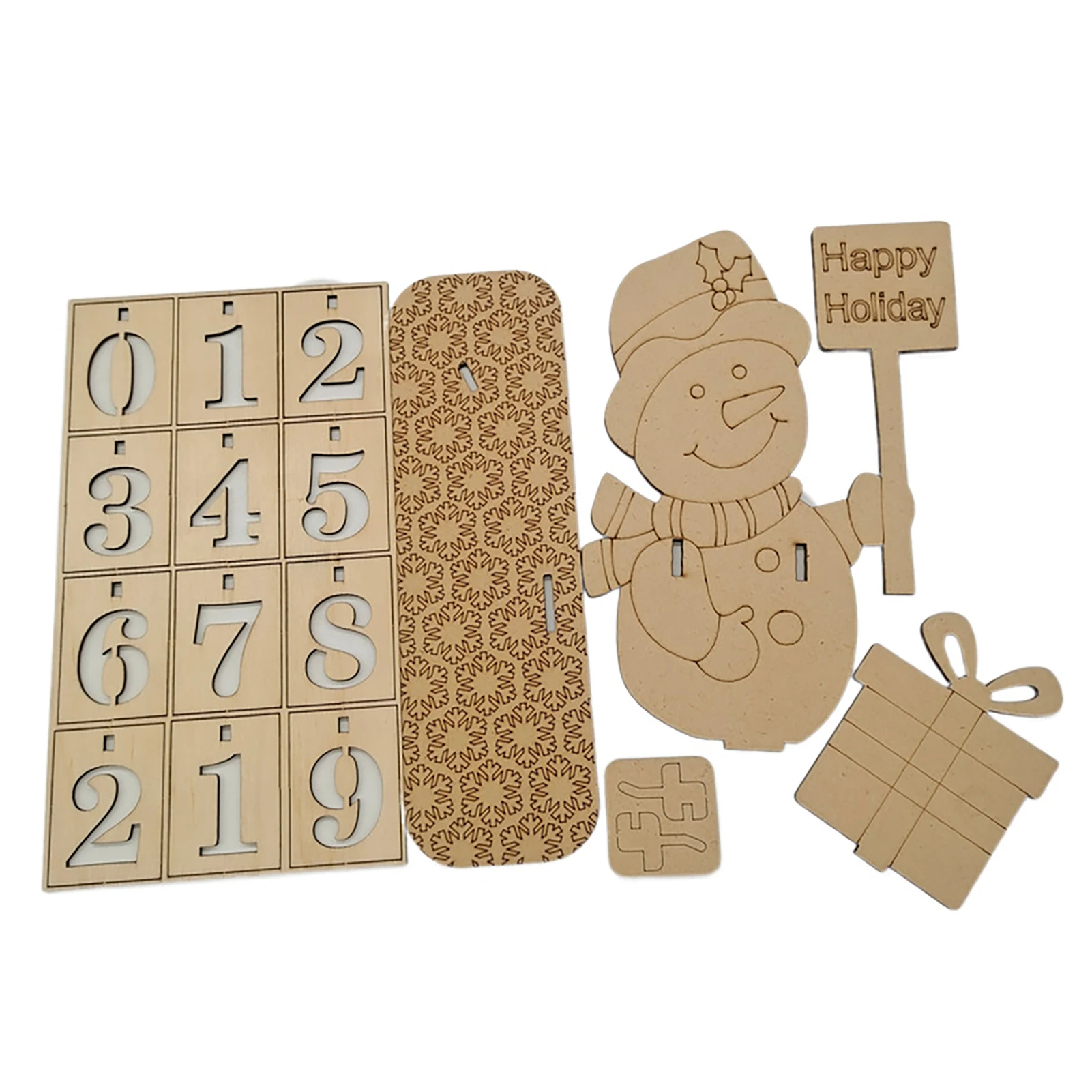 

Christmas Advent Calendar 2023 Wooden Xmas Tree House Countdown Calendar Ornaments Table Centerpiece Decoration Home Navidad