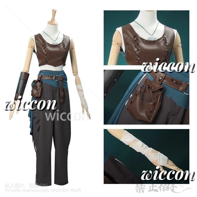 Аниме игра Identity V Косплей Костюм Арчера Жилет Брюки Очки Пояс Сумка Парики Для