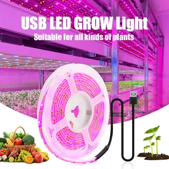 DC 5V USB Led Plant Grow Lights Full Spectrum Phyto Lamp 2m 3m Strip For Seeds Flower Greenhouse Tent Hydroponic Plants Lighting