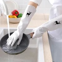 multifunction female waterproof rubber latex dishwashing gloves kitchen durable cleaning housework chores dishwashing tools
