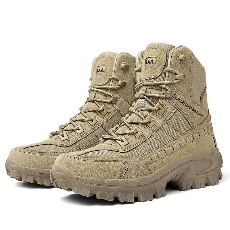 

Tactical Boots for Men Outdoor Sport Ankel Boots Waterproof Hiking Camping Mountain Shoes for Men Military Desert Shoes