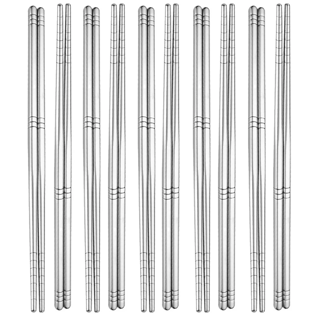 

10Pcs Household Stainless Steel Portable Dinner Supplies Chopsticks Chopstick Holder for Kitchen Dinner