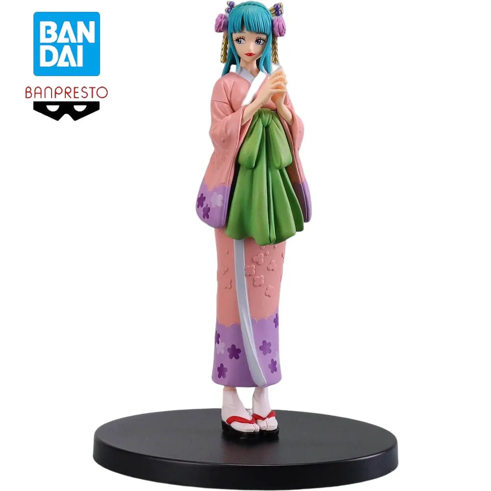 

100% Original Genuine DXF Banpresto 16CM Kozuki Hiyori One Piece Figur Anime kimono Ornaments Collectible Model Dolls Toys