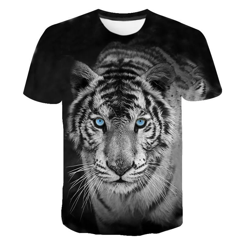

New Tiger 3D Printing T Shirt Men Women Man Summer Fashion Casual Short Sleeve Printed Animal T-Shirt Cool Tops Tees Clothing