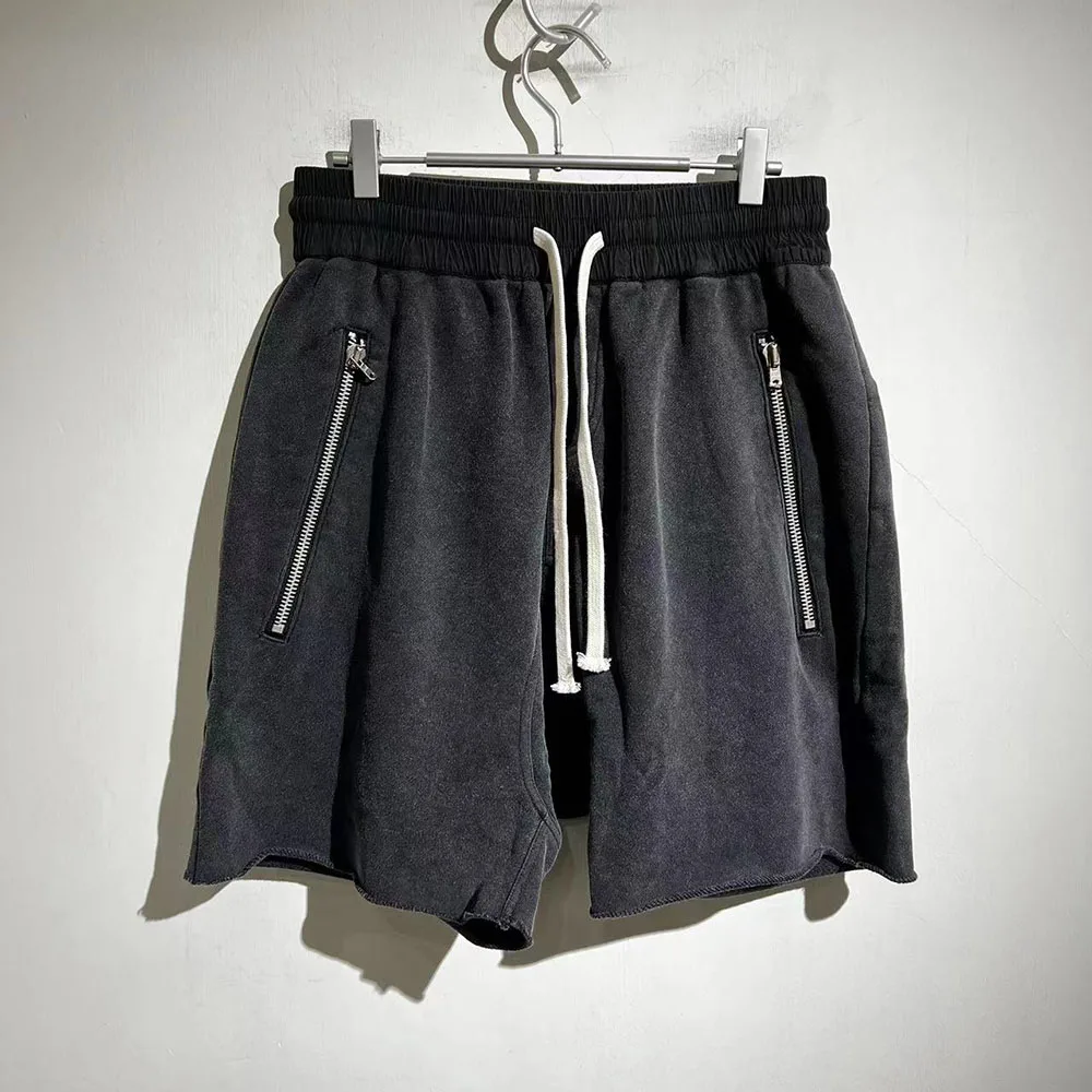 

2023ss High Street Zippers Pockets Casual Shorts Y2k Casual Pants Washed Sweatpants Streetwear Men's Clothes Women's Clothing