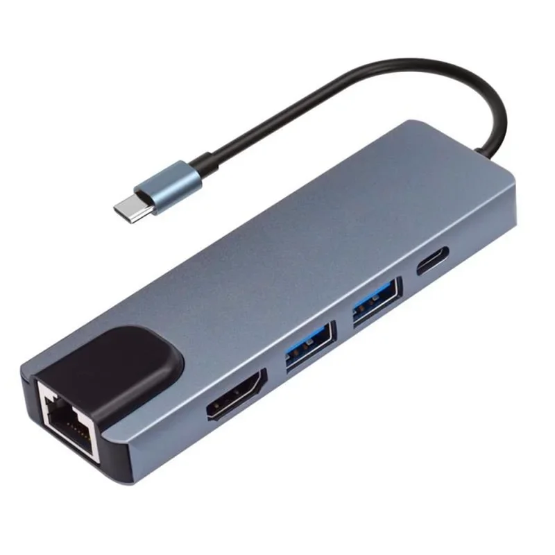

Type C Usb C Hub with Power Supply USB-C Dock Splitter Compatible with MacBook/Pro/Air Android Phone Laptops Tablet