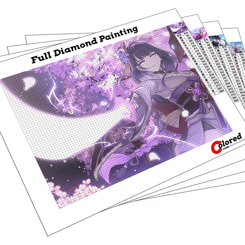 

Genshin Impact Full Diamond painting Game Lady Beelzebul Keqing 5D DIY Diamond mosaic embroidery Anime Loli Klee Amber Xiao GI12