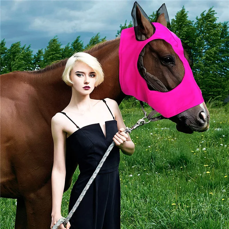 

New Horse Flying Mask Horse Mask Horse Anti Mosquito Mask Horse Mask Horse Collar